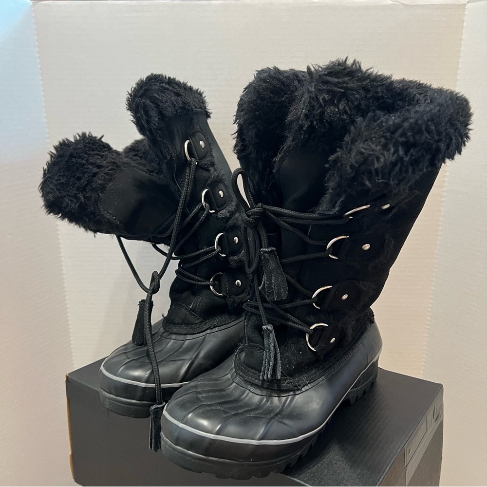 KHOMBU Women’s Tall 744065 Nordic Winter Boot Black Size 7